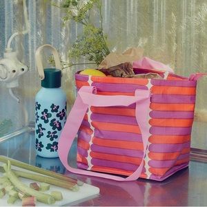 marimekko x Ikea Pink Purple Red Stripe Bastua Bag